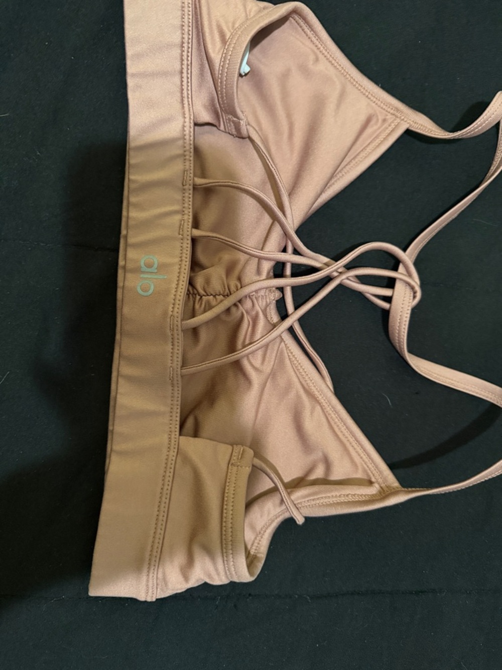 ALO Yoga Strappy Sports Bra in Dusty Rose